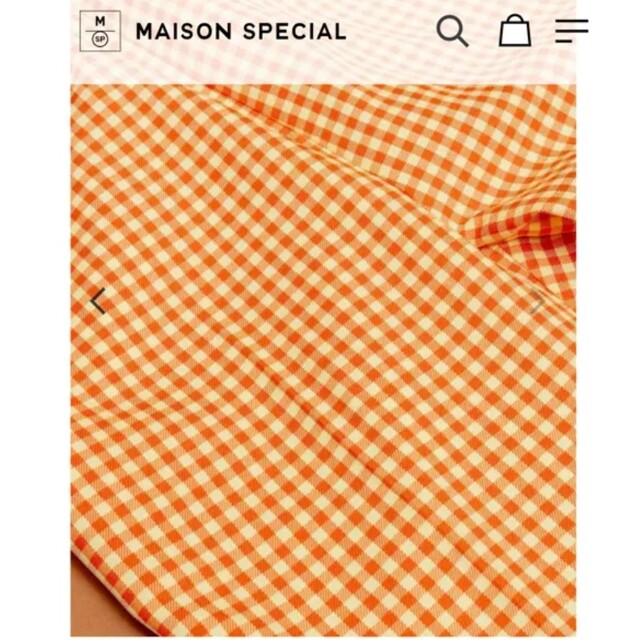 MAISON SPECIAL(メゾンスペシャル)のMAISON SPECIAL ギンガムチェックパンツ オレンジ レディースのパンツ(カジュアルパンツ)の商品写真