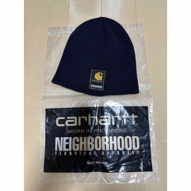 NEIGHBORHOOD(ネイバーフッド)のlow-d様専用neighborhood ×カーハート　ニット帽ネイビー　極美品 メンズの帽子(ニット帽/ビーニー)の商品写真