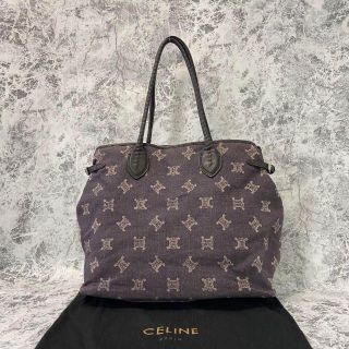 セリーヌ(celine)の極美品 セリーヌ CELINE トートバッグ パリ マカダム デニム レザー(トートバッグ)