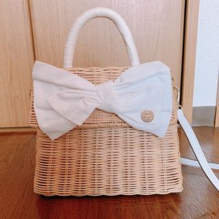 ジルバイジルスチュアート(JILL by JILLSTUART)のジルバイジルスチュアート　リボン籠バッグ(かごバッグ/ストローバッグ)