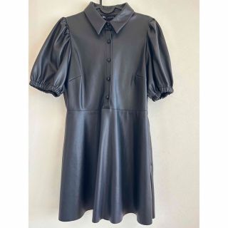 ザラ(ZARA)のZARA レザー　ミニワンピ(ミニワンピース)