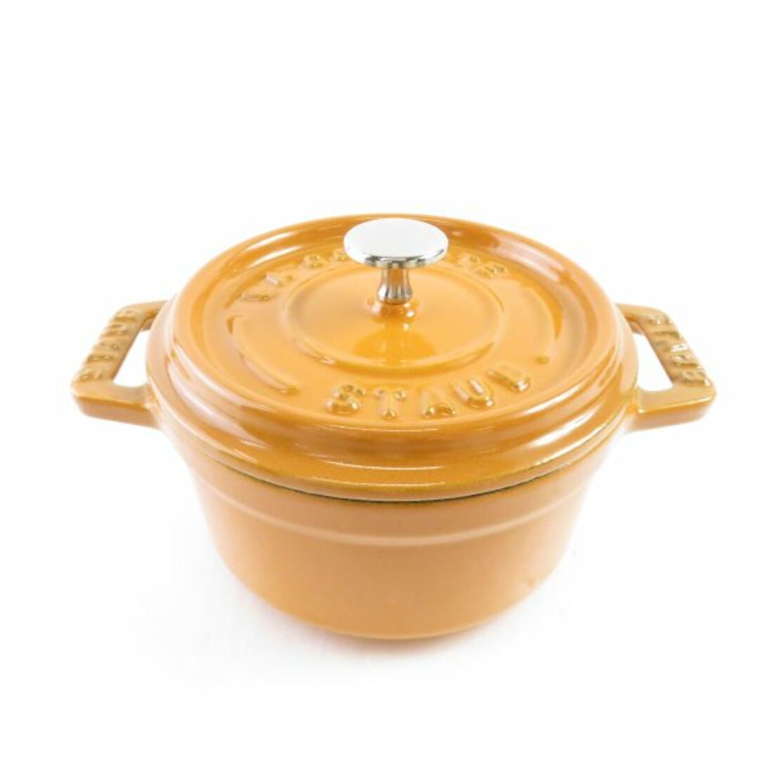 美品 STAUB ストウブ ピコ・ココット ラウンド 10cm 両手鍋 1点