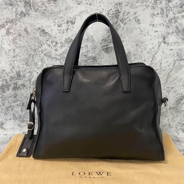 ロエベ LOEWE ハンドバッグ ブラック レザー スウェード