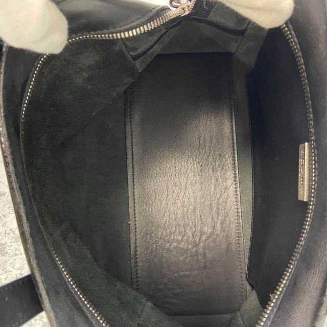 極美品 LOEWE ロエベ ハンドバッグ ブラック レザー スウェード