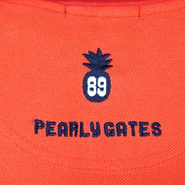 オレンジPEARLY GATES パーリーゲイツ　カノコポロシャツ　オレンジ　0