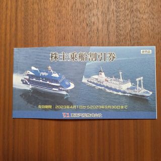 東海汽船 株主優待券1冊  (35%割引×10枚)株主サービス券(その他)