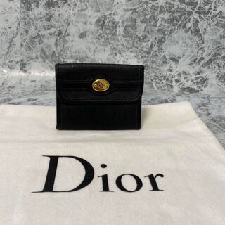 クリスチャンディオール(Christian Dior)のクリスチャンディオール コインケース 小銭入れ 財布 ブラック レザー(財布)