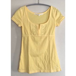 アバクロンビーアンドフィッチ(Abercrombie&Fitch)のアバクロ　カットソー　イエロー(Tシャツ(半袖/袖なし))