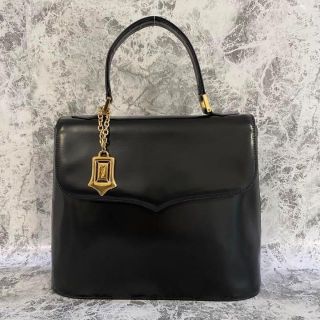 サンローラン(Saint Laurent)の極美品 サンローラン ハンドバッグ カーフレザー ブラック ワンハンド(ハンドバッグ)