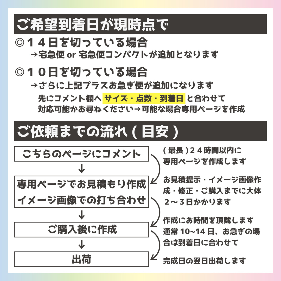 オーダー受付ページ♡お休み中