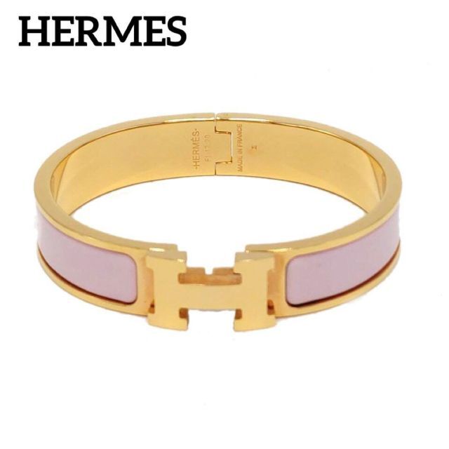HERMES エルメス クリックH バングル ブレスレッド ピンク ゴールド