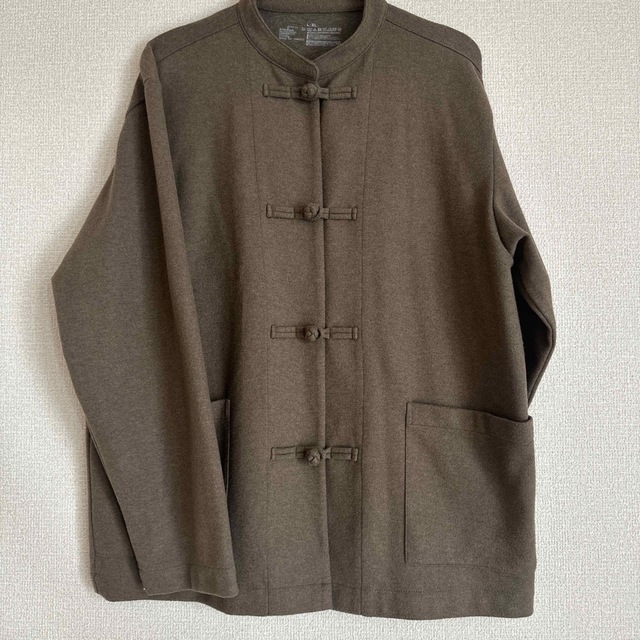 MUJI (無印良品)(ムジルシリョウヒン)の無印良品 チャイナシャツ ジャケット レディースのジャケット/アウター(ノーカラージャケット)の商品写真