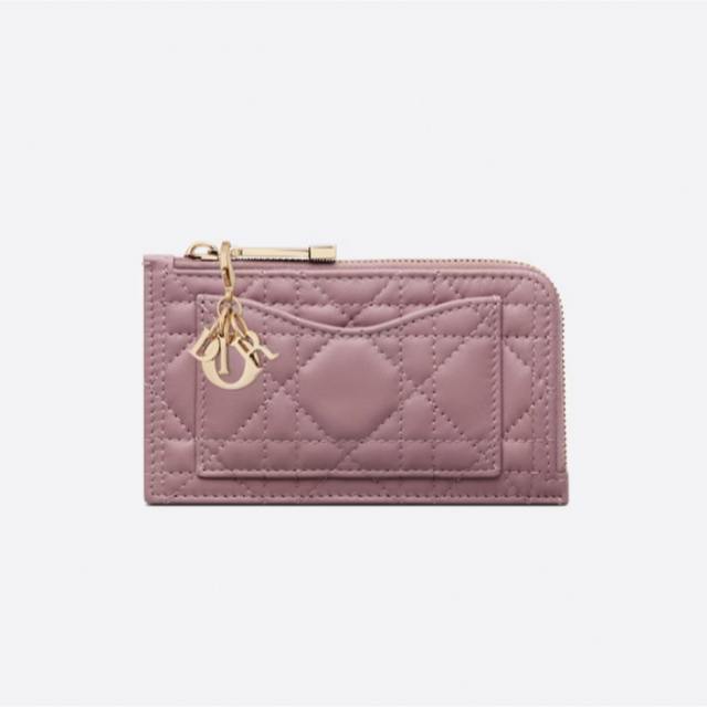 DELDEL【日本限定】LADY DIOR コンパクト ジップ カードホルダー カナージュ