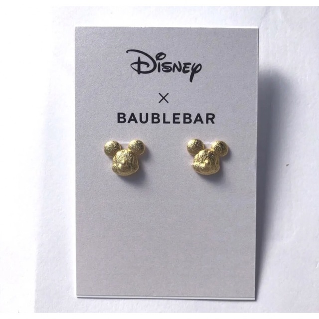 Disney(ディズニー)のDISNEY ×BAUBLEBAR ミッキー3D シルエット　ピアス　ゴールド レディースのアクセサリー(ピアス)の商品写真