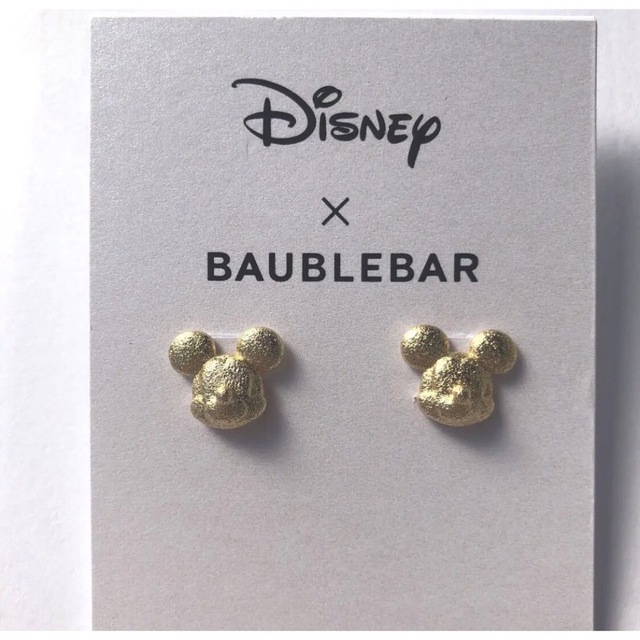 Disney(ディズニー)のDISNEY ×BAUBLEBAR ミッキー3D シルエット　ピアス　ゴールド レディースのアクセサリー(ピアス)の商品写真