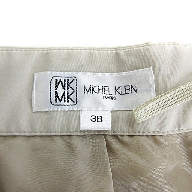 MK MICHEL KLEIN(エムケーミッシェルクラン)のエムケー ミッシェルクラン スカート フレア ミニ 無地 38 ベージュ レディースのスカート(ミニスカート)の商品写真