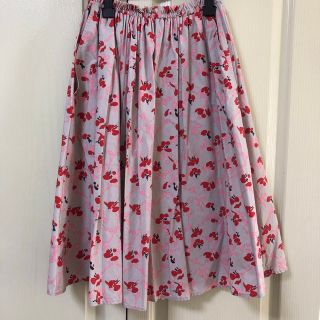 マリメッコ(marimekko)のマリメッコ　フレアスカート  花柄(ひざ丈スカート)