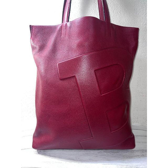 BALLY バリー トートバッグ バッグ B ビッグ ロゴ レザー レッド 【1