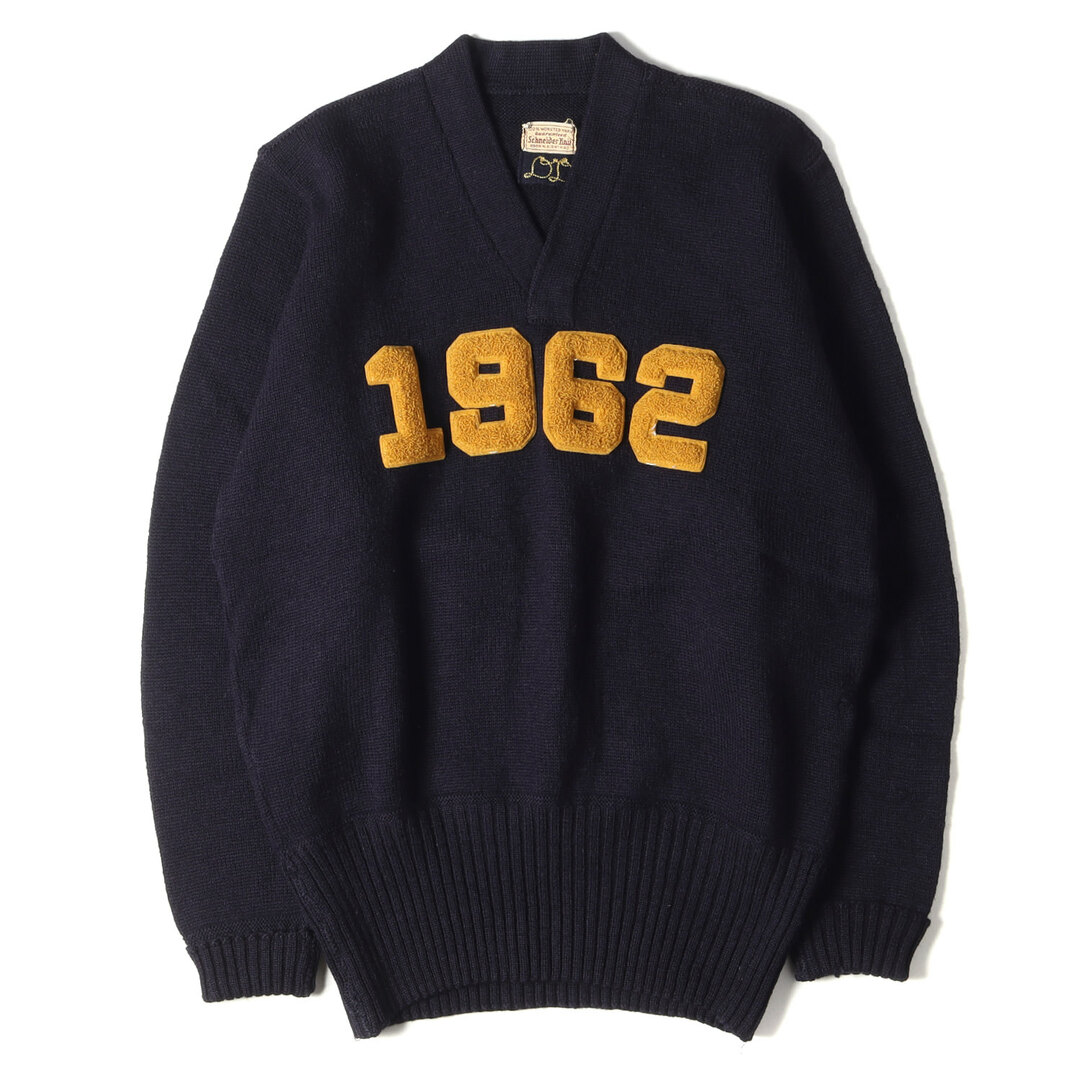 Others Vintage Brand ヴィンテージブランド SCHNEIDER KNIT レタード Vネック ニット セーター 60s ネイビー 紺 記載なし(L位) トップス アメカジ カジュアル 【メンズ】