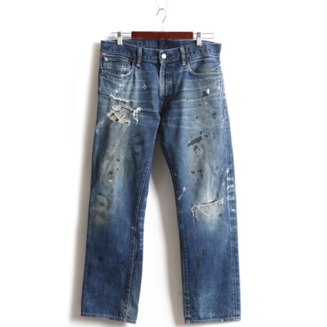 ビンテージ加工 DENIM&SUPPLY ラルフローレン デニムパンツ ダメージ