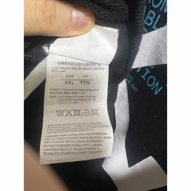 off-white オフホワイト ロンT XXL 黒 - Tシャツ/カットソー(七分/長袖)