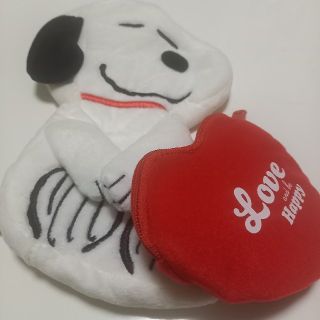 値下げ新品★PEANUTS ピーナッツっこ！スヌーピーのふわふわWポーチ(キャラクターグッズ)