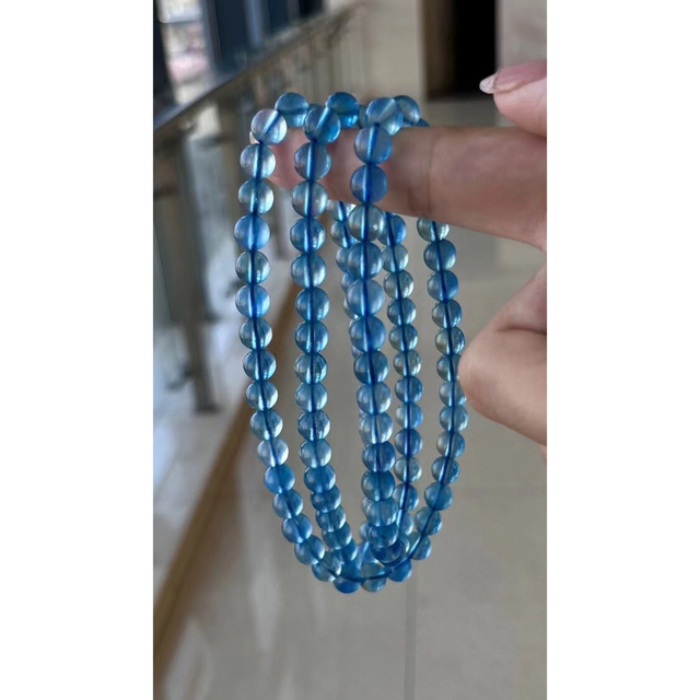 ⭐︎【天然】アクアマリン ブレスレット 7.8mm | svetinikole.gov.mk