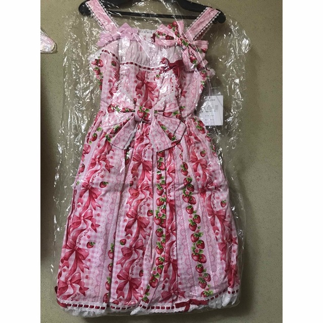 ワンピースAngelic Pretty スウィートリボンストロベリー　ジャンスカ　ピンク