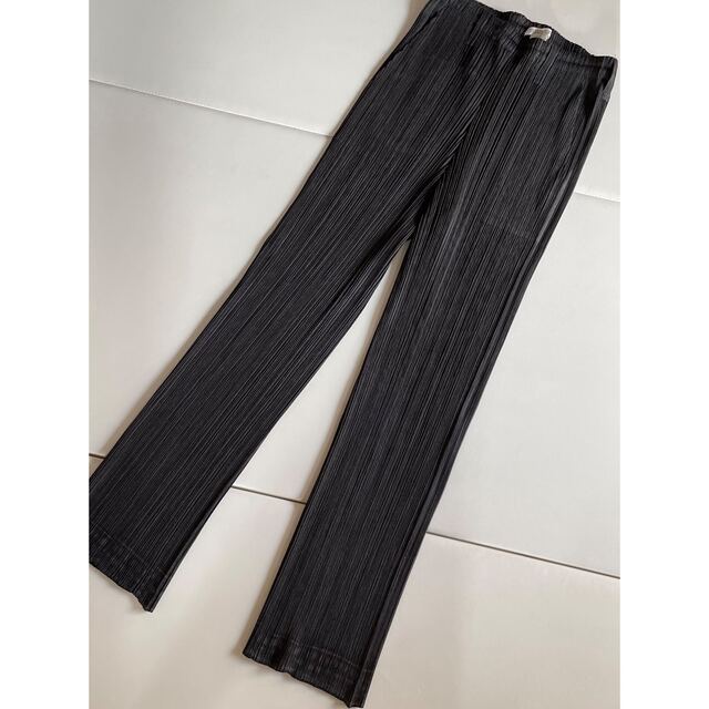 PLEATS PLEASE デニム柄プリーツパンツ ブラック 本物の 52%割引 www