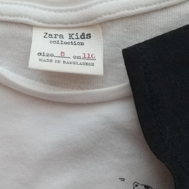 ZARA KIDS(ザラキッズ)の110㎝  半袖Tシャツ 2枚セット キッズ/ベビー/マタニティのキッズ服女の子用(90cm~)(Tシャツ/カットソー)の商品写真