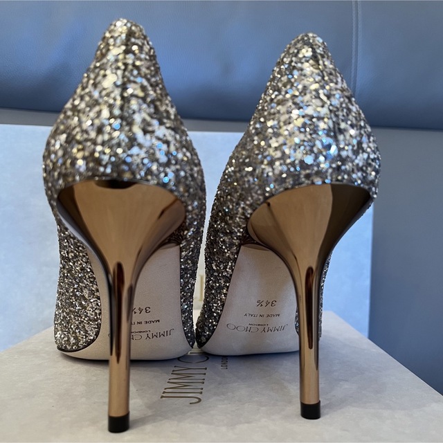 JIMMY CHOO グリッターゴールド 34 21.5cm