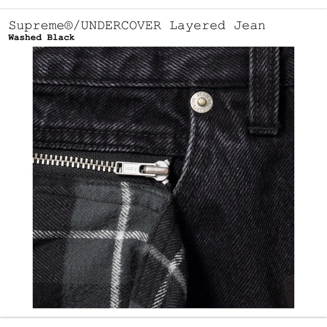 Supreme / Undercover Layered Jean 黒 32