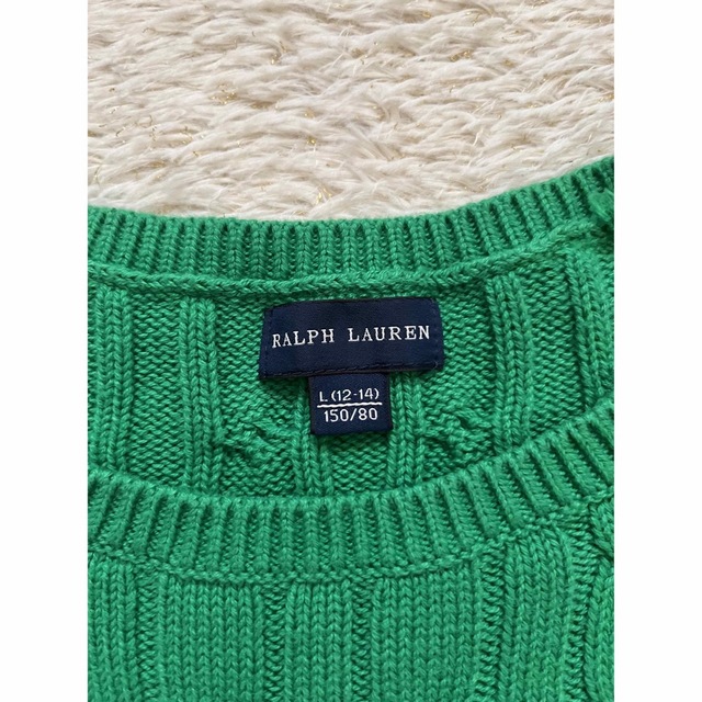 POLO RALPH LAUREN(ポロラルフローレン)の美品　ポロ　ラルフローレン　ニット　ケーブル　ワンピース　人気　完売 レディースのトップス(ニット/セーター)の商品写真