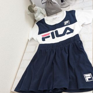 フィラ(FILA)のFILA　ガールズ·ティ＆キュロット　2点セット　140ｾﾝﾁ(Tシャツ/カットソー)