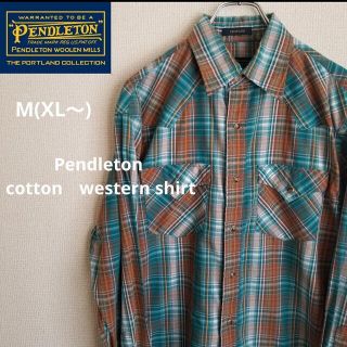 ペンドルトン(PENDLETON)の古着PENDLETON　ペンドルトン コットン　ウエスタンシャツ　M(XL～)(シャツ)