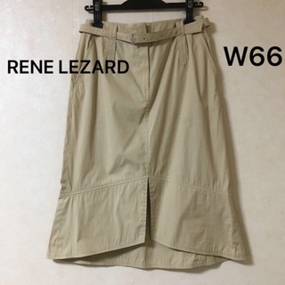 RENE LEZARD スカートベルト付き サイズ 36 ウエスト66cm(ひざ丈スカート)