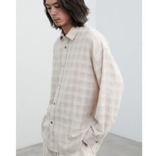 リドム(LIDNM)の【新品未使用】LIDNM italy gauze check shirt(シャツ)