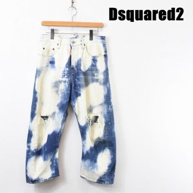 MN AM0014 DSQUARED2 ディースクエアード ダメージ ブリーチ - スラックス