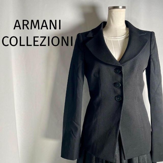 【極美品】ARMANI COLLEZIONI シルクテーラードジャケット 変形