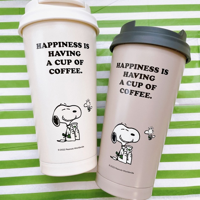 Starbucks Coffee(スターバックスコーヒー)のステンレスToGoロゴタンブラーPEANUTS 473ml オフホワイト＆グレー インテリア/住まい/日用品のキッチン/食器(タンブラー)の商品写真