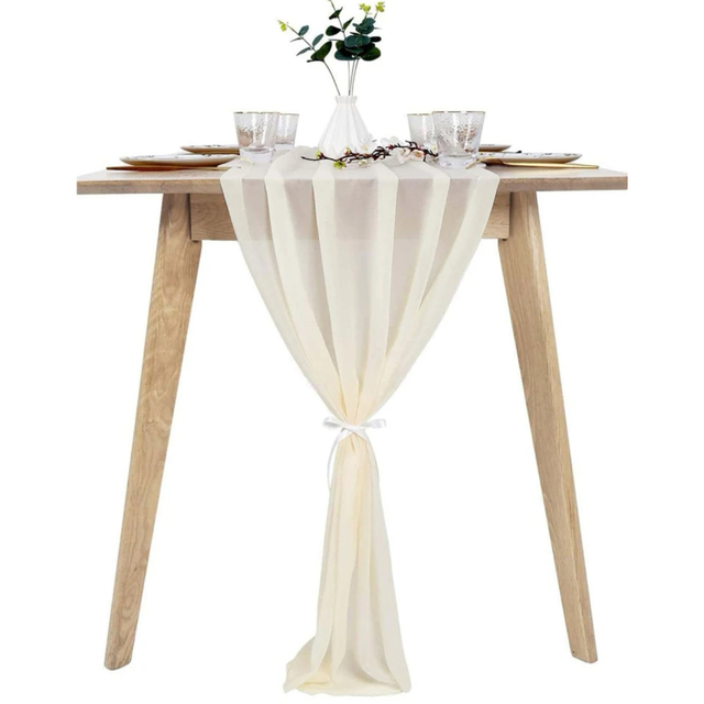 テーブルクロス　ベージュ　結婚式　ウェルカムスペース インテリア/住まい/日用品のキッチン/食器(テーブル用品)の商品写真