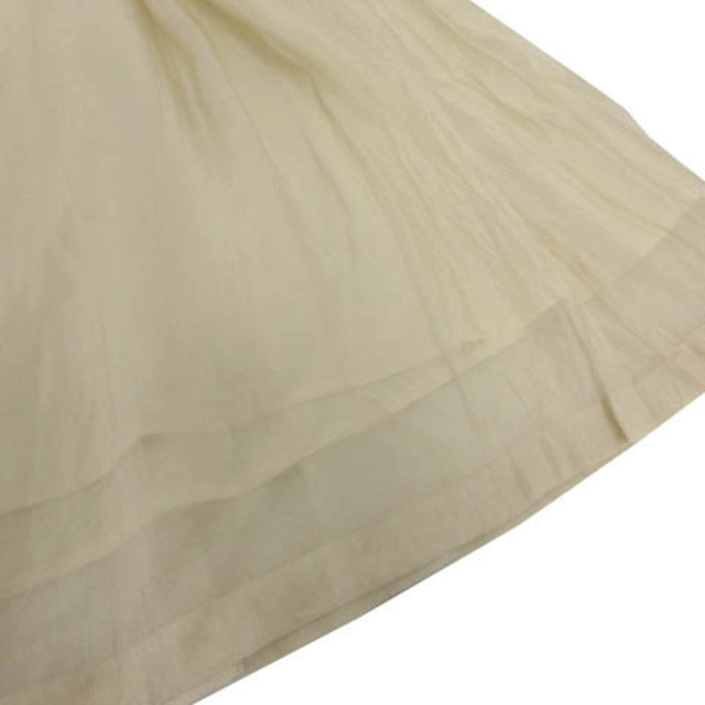 NOLLEY'S(ノーリーズ)のNolley's スカート フレア ひざ丈 半光沢 シルク混 ベージュ 36 レディースのスカート(ひざ丈スカート)の商品写真