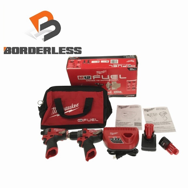 ☆未使用品☆Milwaukee ミルウォーキー M12FUEL 2-Tool Combo Kit ドリルドライバー インパクトドライバー バッテリー2個 充電器付き 68462