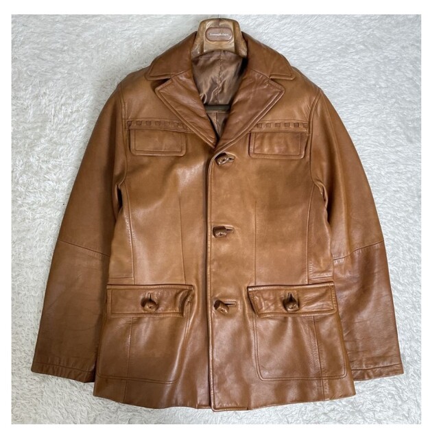 アバハウス 羊革 オシャレレザーステッチ ラムレザージャケット