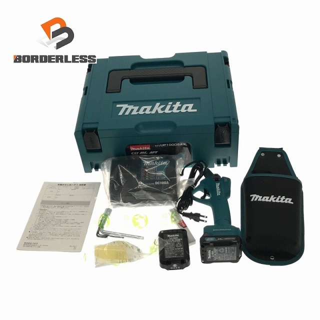 ☆未使用品☆ makita マキタ 10.8V 充電式せん定ハサミ UP100DSAX バッテリー2個(BL1020B)付き 充電器(DC10SA)付き 68692