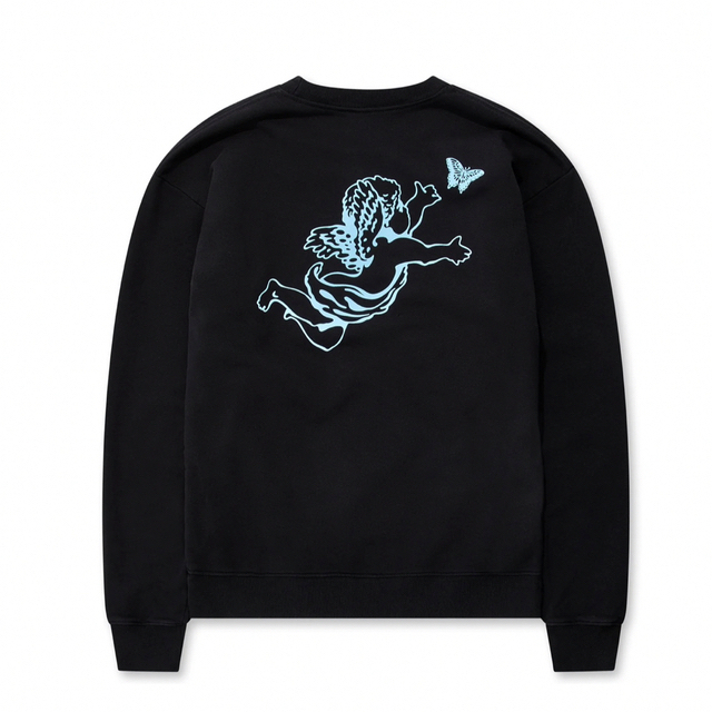 girls don't cry crew neck sweat black 黒S