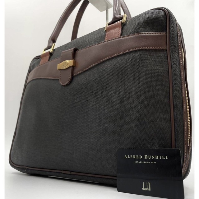 【美品】Alfred dunhill  ビジネスバッグ レザー A4 収納