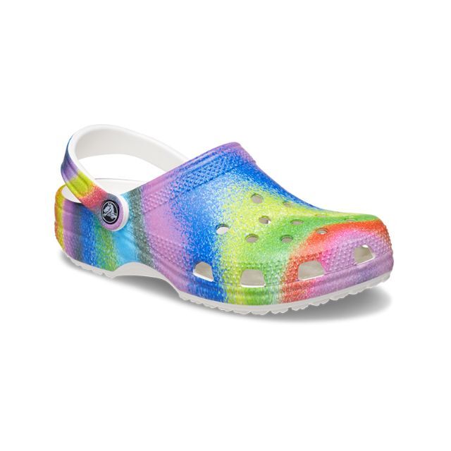 crocs(クロックス)の25cm クロックス クラシック スプレイ ダイ クロッグ ホワイト×マルチ メンズの靴/シューズ(サンダル)の商品写真