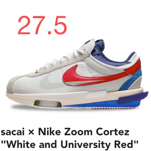 sacai × Nike Zoom Cortez White and Red