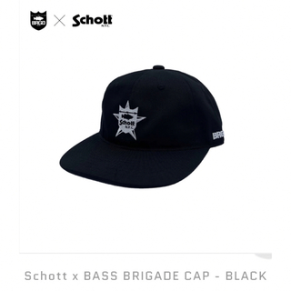 ショット(schott)のSCHOTT X BASS BRIGADE CAP - BLACK(キャップ)